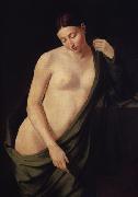 Wojciech Stattler Nude study of a woman. oil painting
